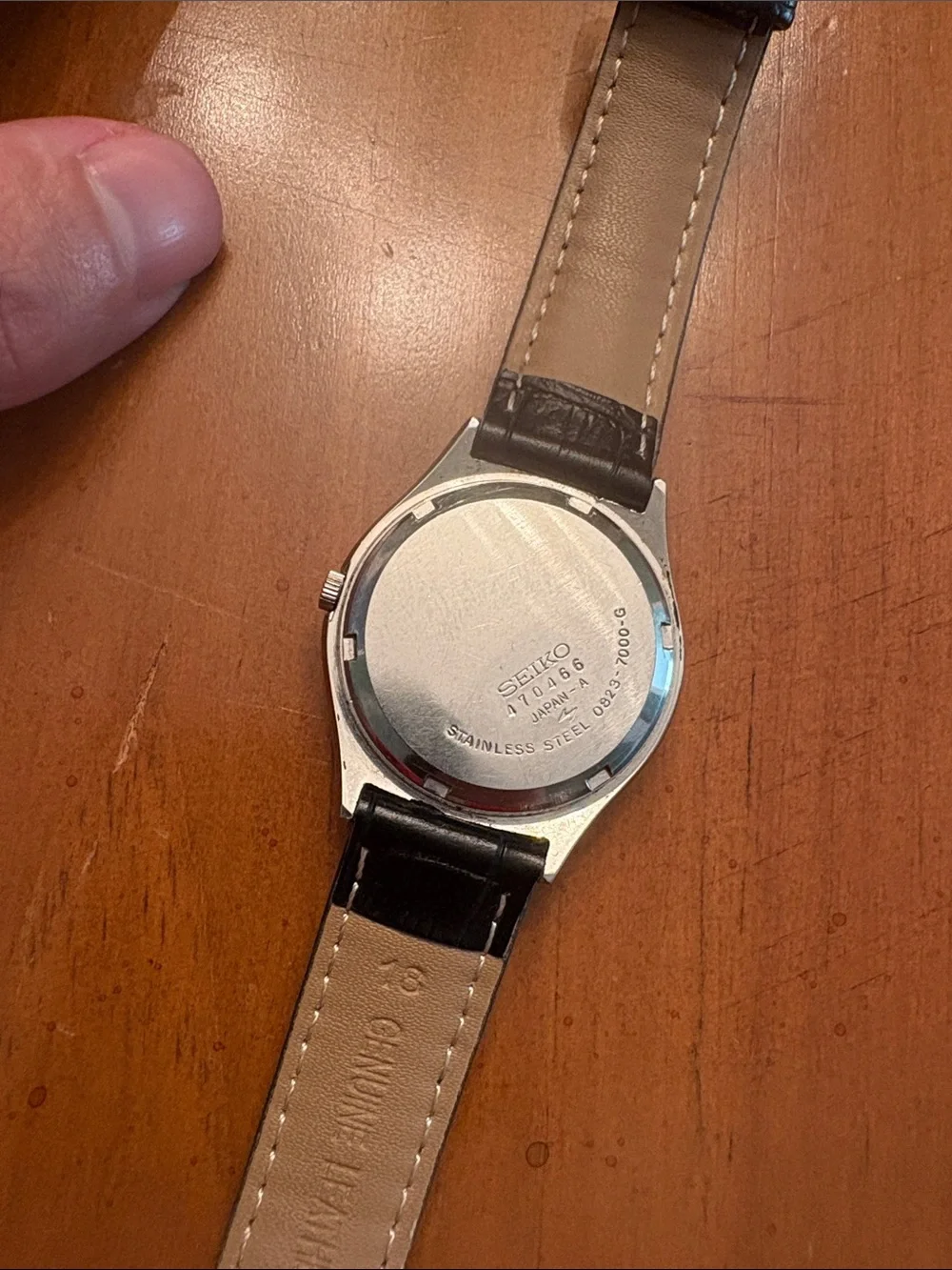 Seiko quartz 36mm green fume dial